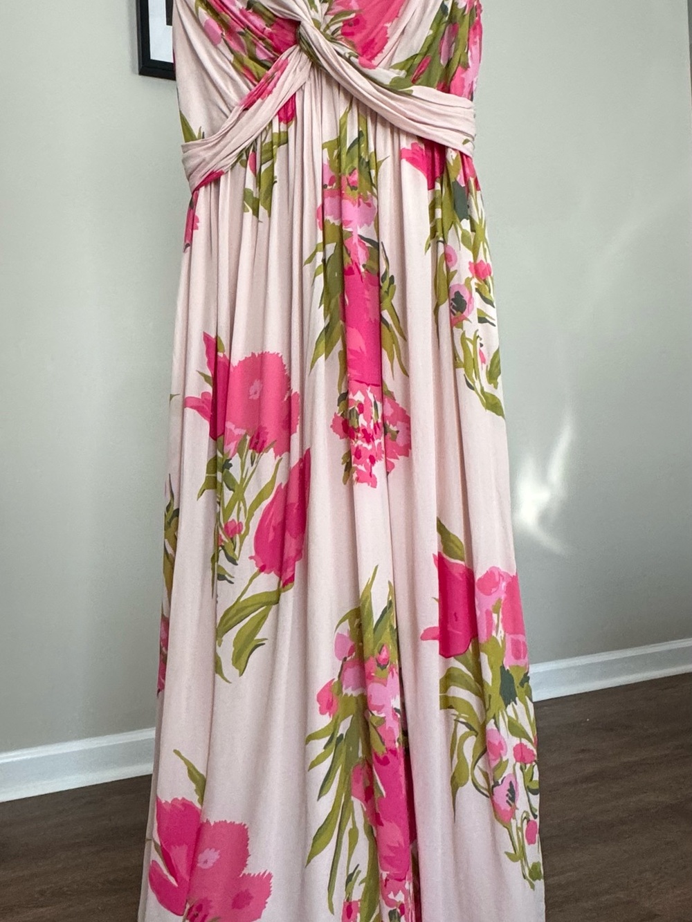 Boden Peony Maxi Dress with Twist Bodice 16R